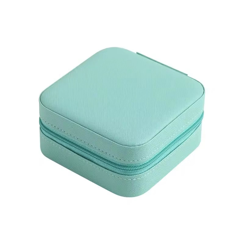 Portable Mini Jewelry Storage Box Travel Organizer Jewelry Case Leather Storage Earrings Necklace Ring Jewelry Organizer Display