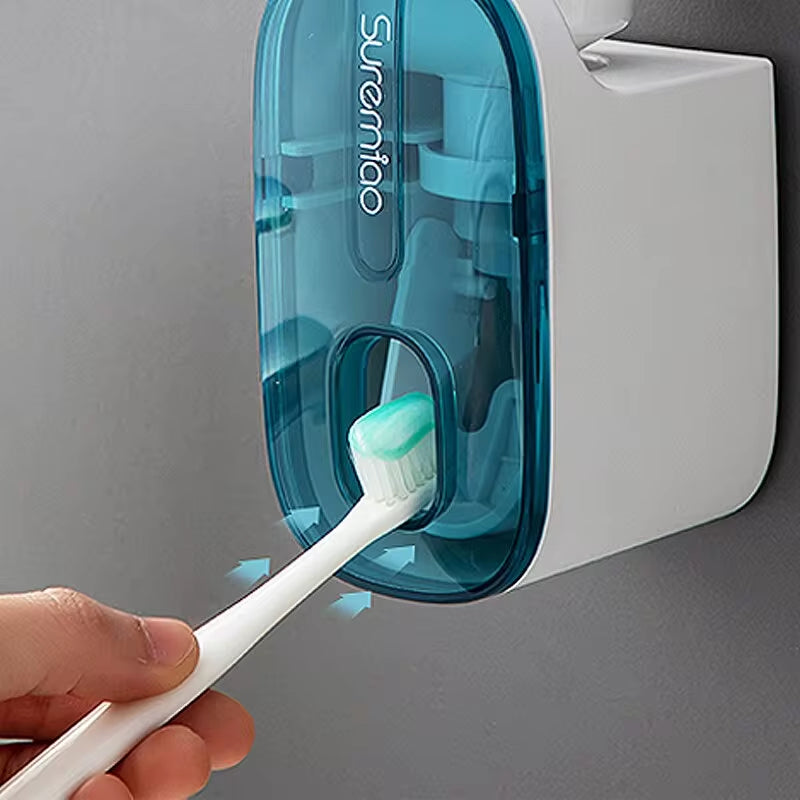 1 PCS Automatic Toothpaste Dispenser Bathroom Accessories Wall Mount Lazy Toothpaste Squeezer Toothbrush Holder